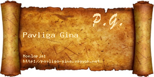 Pavliga Gina névjegykártya